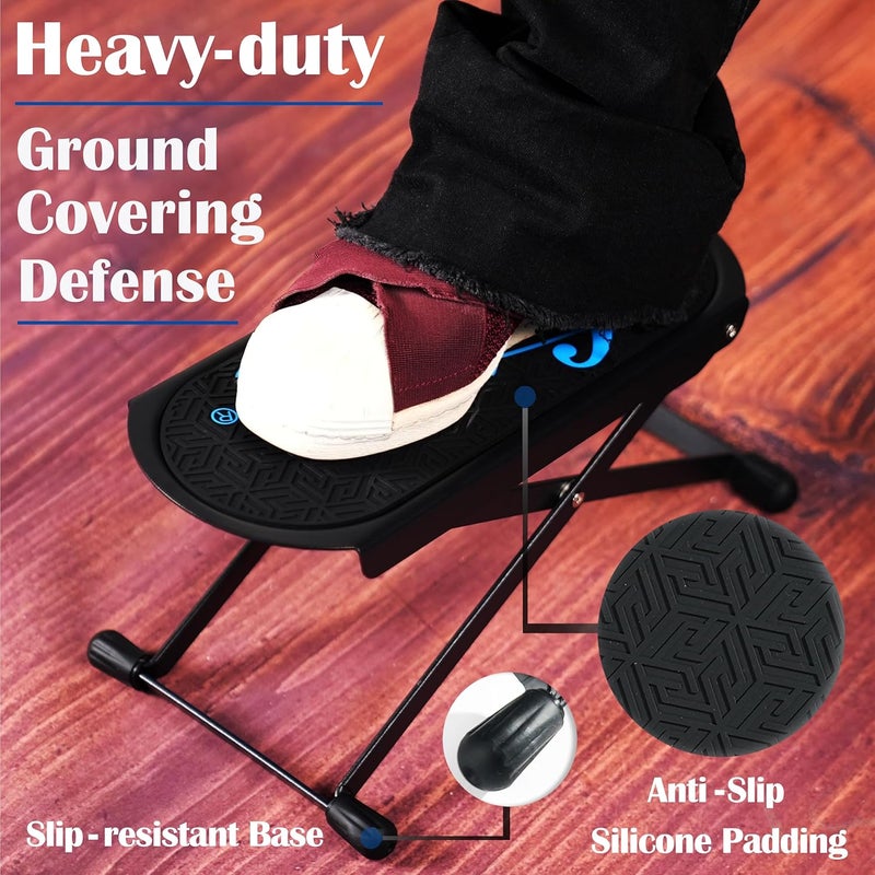 Salvori Guitar Enlarged Foot Stool with Superb Solidity & 5-Tiered Height Adjustment, Guitar Rest/Footrest/Leg Rest/Footstool/Accessories - Image 3